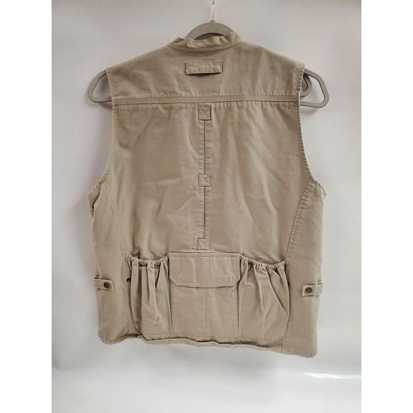 5.11 Tactical Series Vest Mens Large Khaki Utility Multi Pocket Zip Travel Range - Picture 3 of 6